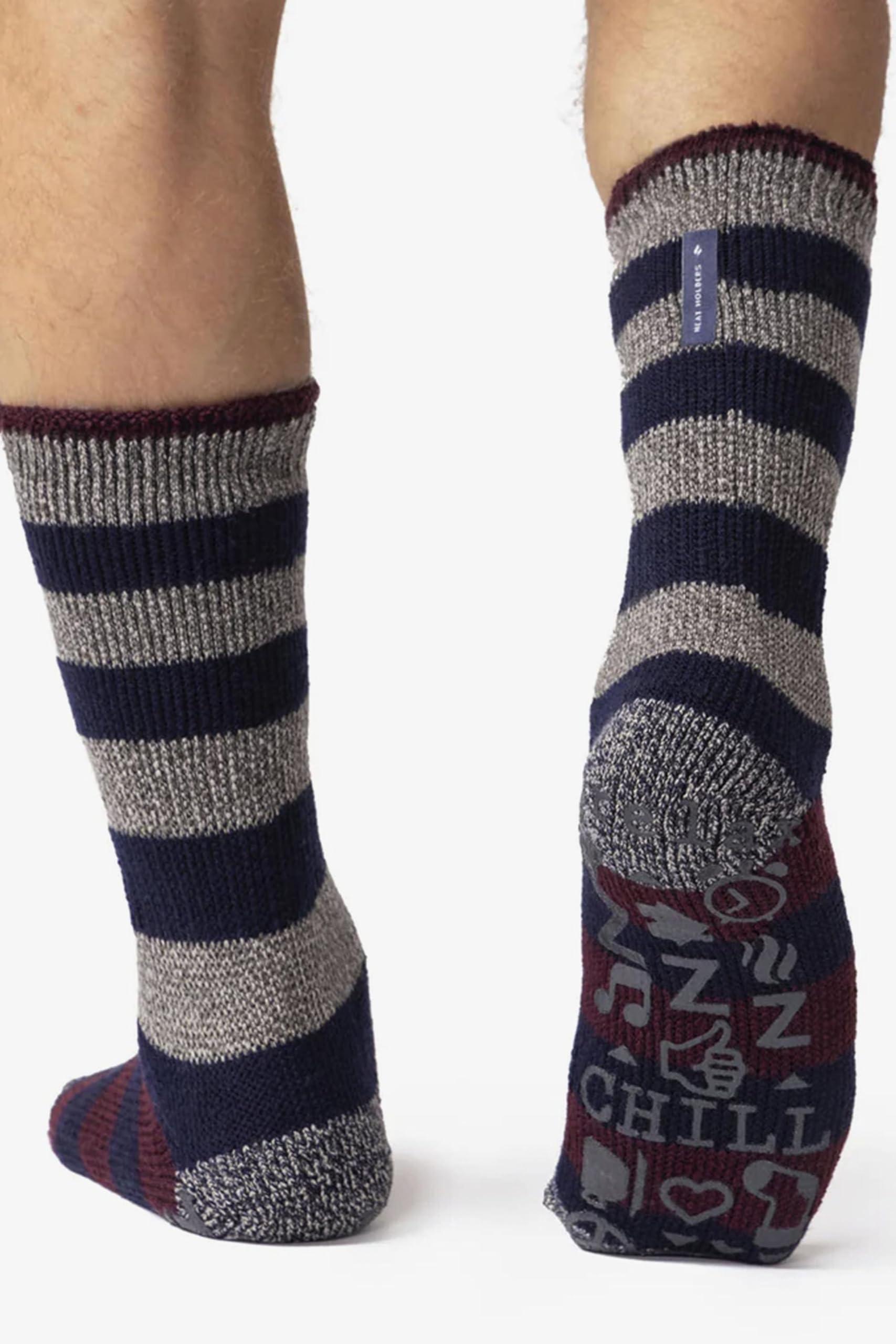 HEAT HOLDERS Men's Thermal Winter Socks - Ultra Warm Fleece Lined Lounge Socks (Pack of 1) | Perfect for Cold Weather, Indoor Comfort & Outdoor Activities