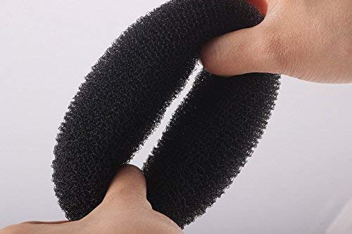 AASA 3-Piece Black Hair Donut Bun Maker Set for Women & Girls – Perfect for Updos, Ponytails & Styling at Home, Work or Special Events
