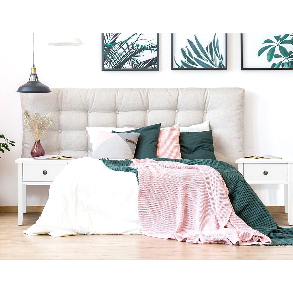 Classic White Bedside Table with Drawer - Nightstand for Bedroom, Living Room & Office - Perfect for Storage & Organization