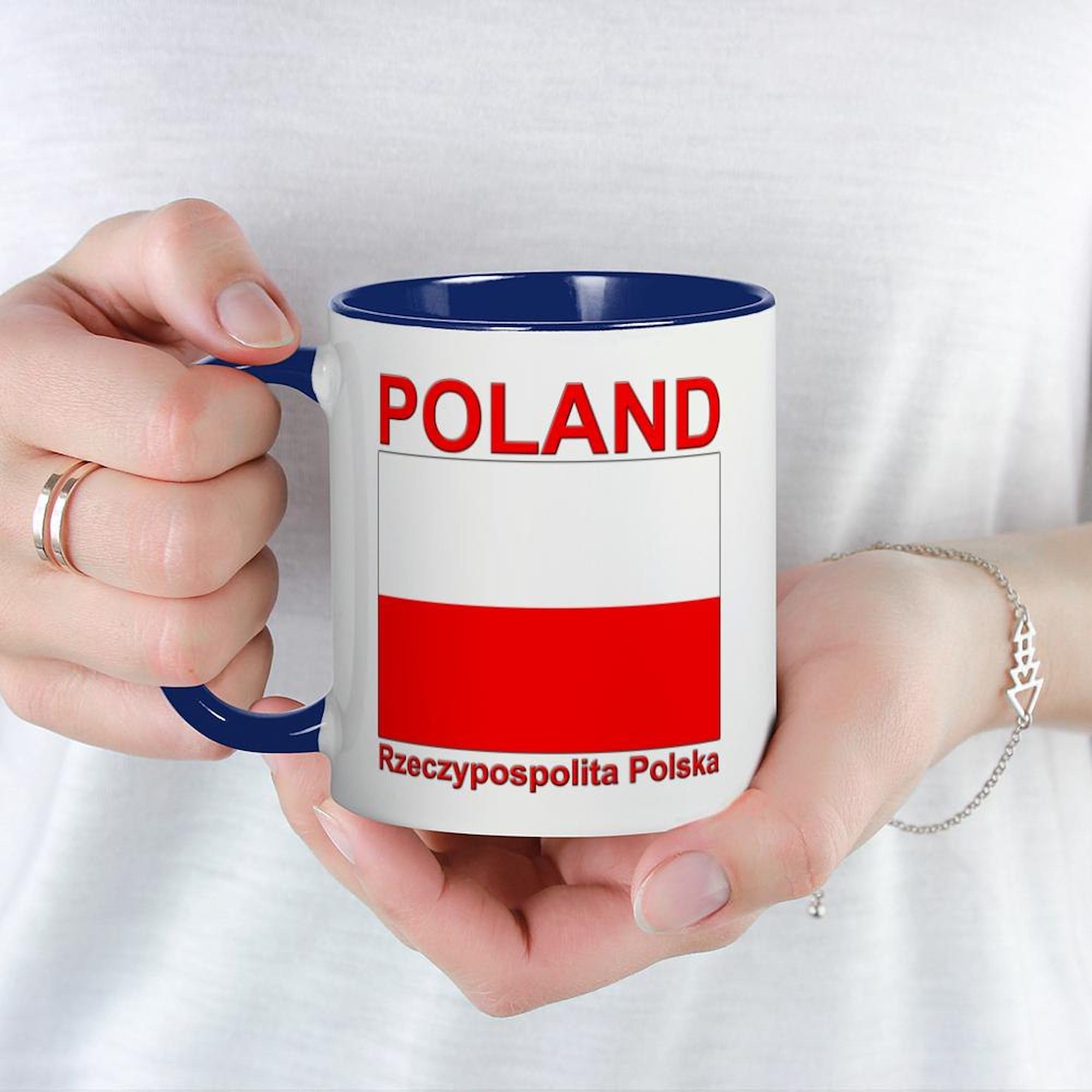 Polish Flag Polska Ceramic Coffee Mug 11 oz (325 ml) - Perfect for Home, Office & Gifts | CafePress