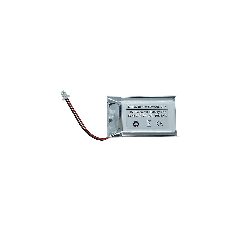 3.7V 800mAh Replacement Battery for Sena 20S/20S-01/20S EVO Motorcycle Bluetooth Headsets - Compatible with Helmet Intercom Systems (Model: CP-SN10S) - Perfect for Long Rides & Group Communication