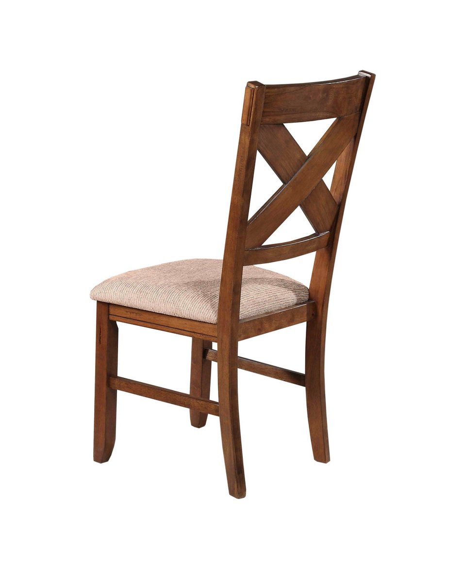 Roundhill Furniture Karven Solid Wood Dining Chairs Set of 2 - Sturdy Wooden Kitchen Chairs for Dining Room, Breakfast Nook & Home Decor