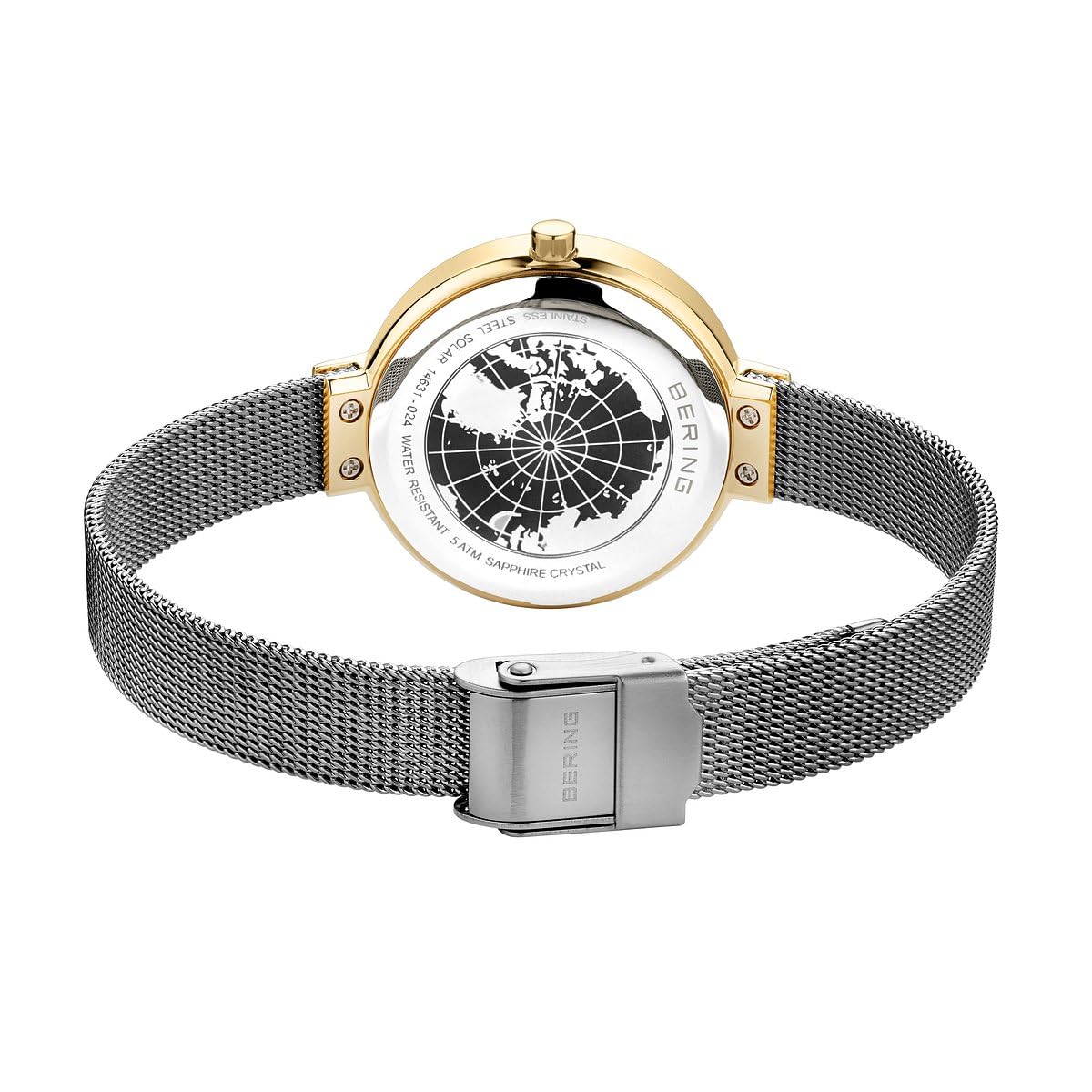 BERING Women's Solar-Powered Watch with Stainless Steel Bracelet & Sapphire Crystal - Eco-Friendly Solar Movement, Water Resistant, Luxury Dress Watch for Business, Office & Everyday Wear (Model 14631-XXX)