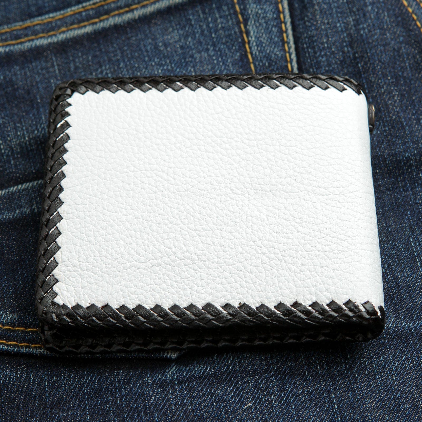 Premium Two-Tone Stingray Leather Men's Bifold Wallet - Slim RFID Blocking Biker Wallet for Motorcycle Riders & Everyday Carry (Perfect Gift for Dad, Husband, Boyfriend)