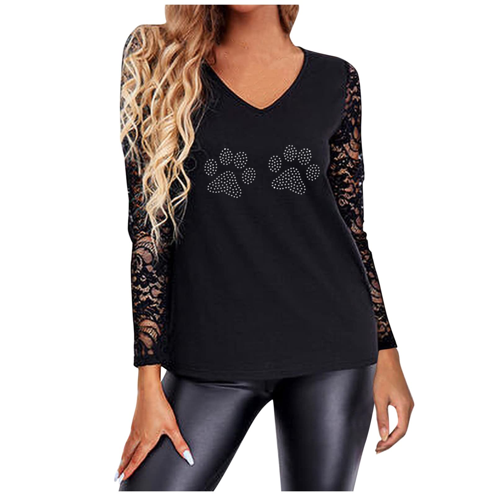 Women's Waffle Knit V-Neck Long Sleeve Shirt - Casual Loose Pullover Blouse with Faux Buttons | Lightweight Comfort for Everyday Wear, Office & Fall Outfits