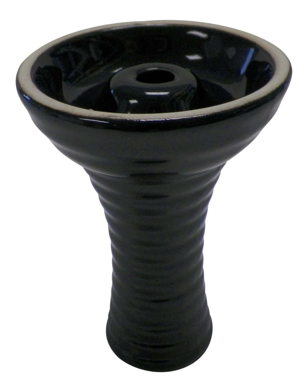 Premium Black Ceramic Hookah Bowl with Funnel Design - Perfect for Smooth Smoking Sessions at Home or Parties