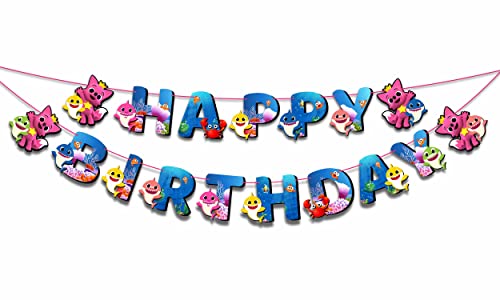 Bby Shrk Happy Birthday Banner