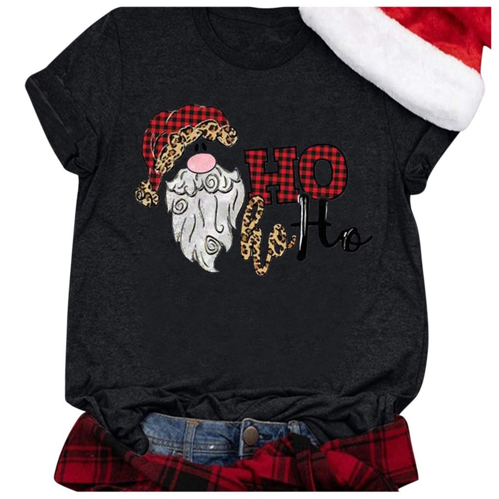 Funny Merry Christmas Graphic T-Shirts for Women - Plus Size Casual Short Sleeve Fall Tops - Perfect for Holiday Parties, Gift Giving & Festive Family Gatherings