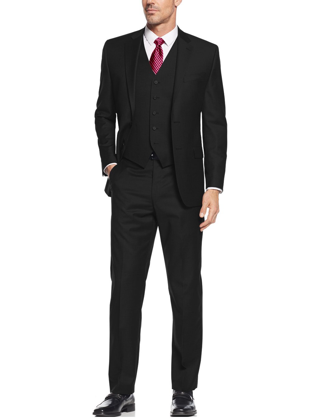 Salvatore Exte Men's 3-Piece Suit Set - Premium Blazer Jacket, Dress Vest & Pants for Formal Occasions | Business Attire, Weddings & Special Events