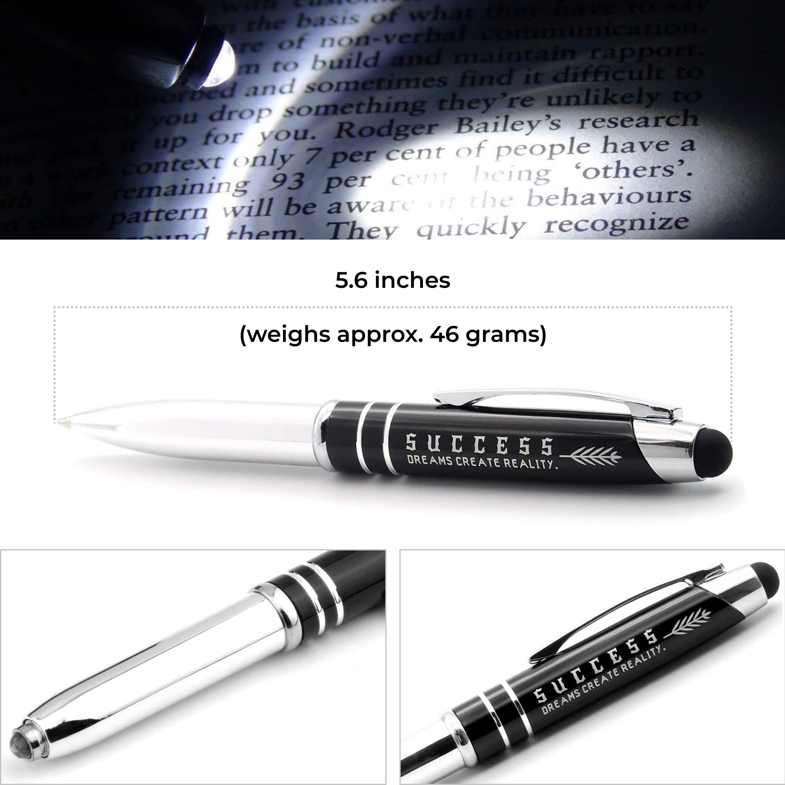 Premium Inkstone Success Gift Pen Set - Elegant Writing Pen with LED Flashlight & Stylus for Business, Graduation, and Executive Gifts (Includes Luxury Presentation Box) - Perfect for Office Use, Signing Documents, and Professional Presentations