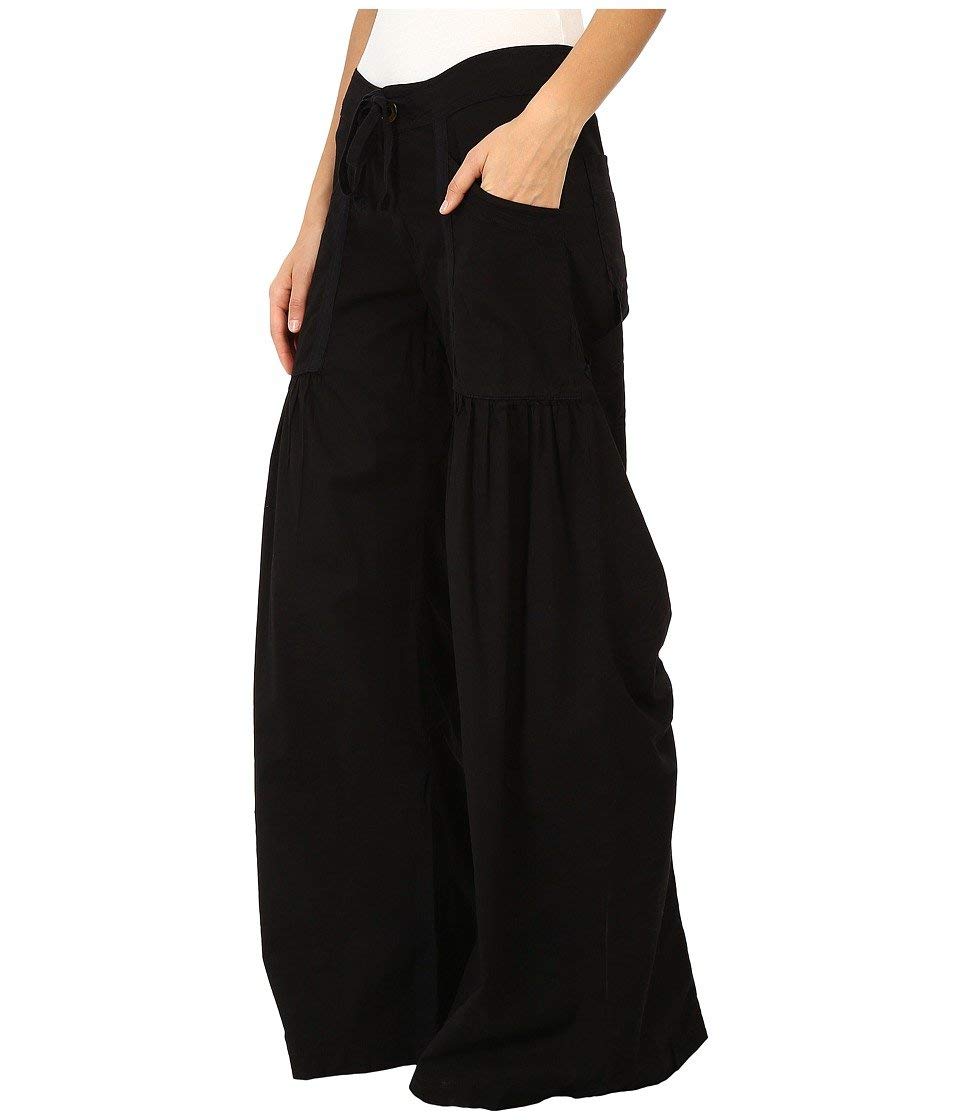 XCVI Women's Willow Wide Leg Stretch Poplin Pants - Comfortable High Waisted Trousers for Work, Office & Casual Wear | Breathable Summer Pants for Women