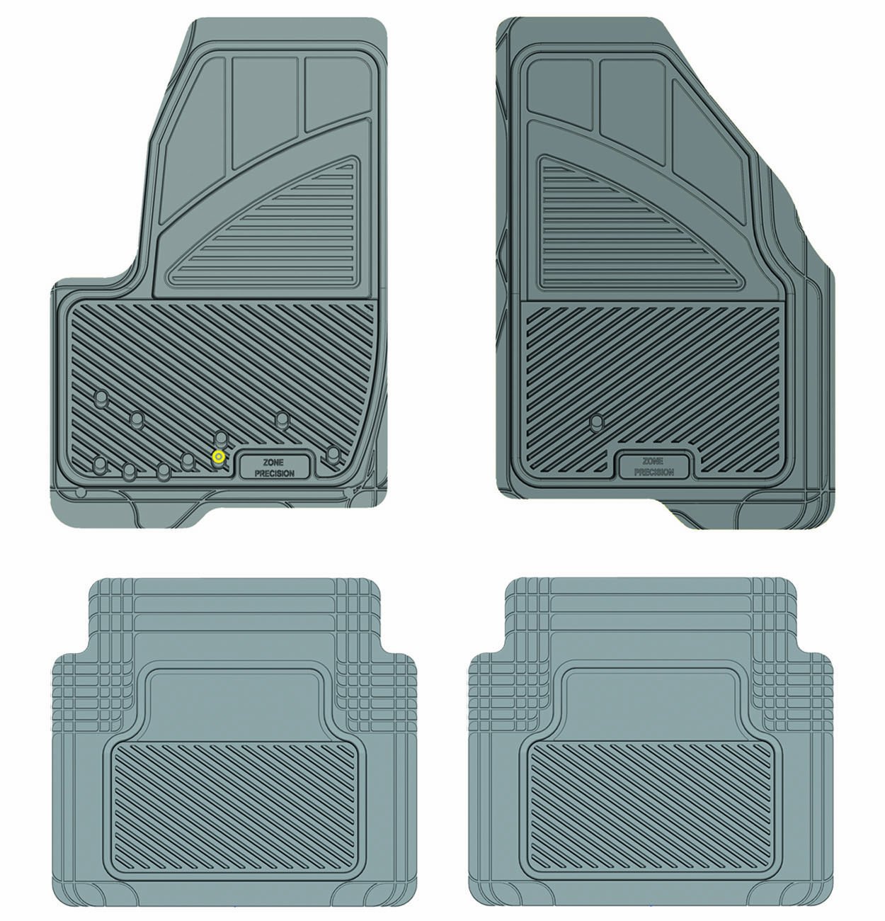 Koolatron Pants Saver Custom Fit 4-Piece All-Weather Car Floor Mats - Waterproof & Durable for SUV, Truck, Sedan (Grey) | Perfect for Rain, Snow & Mud Protection