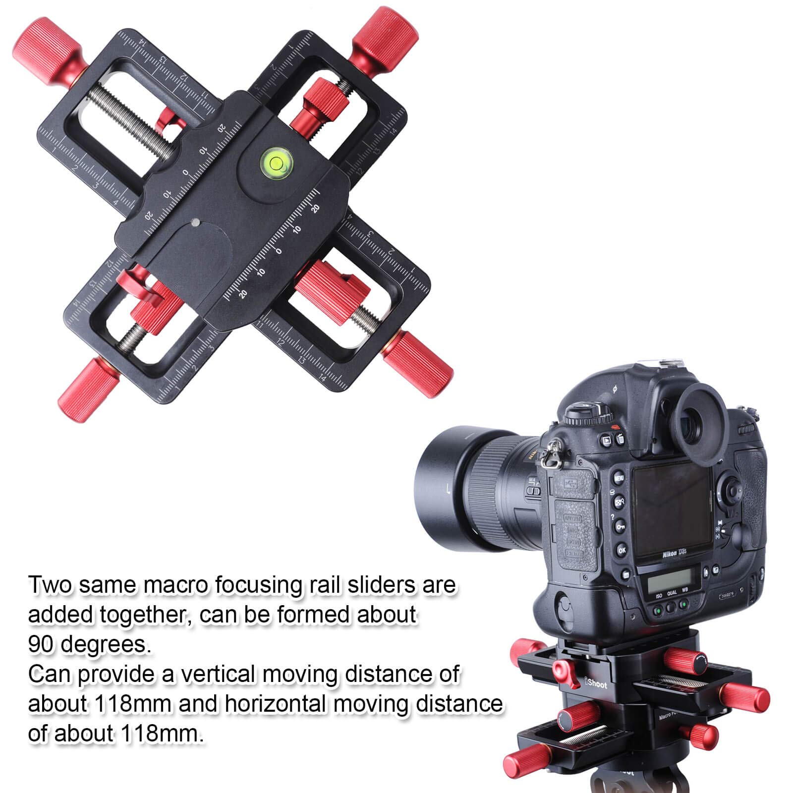 iShoot 150mm Macro Focusing Rail Slider - All Metal Camera Support Bracket with Arca-Swiss Clamp & Quick Release Plate for DSLR/Mirrorless Close-Up Photography - Perfect for Product, Jewelry & Nature Macro Shots