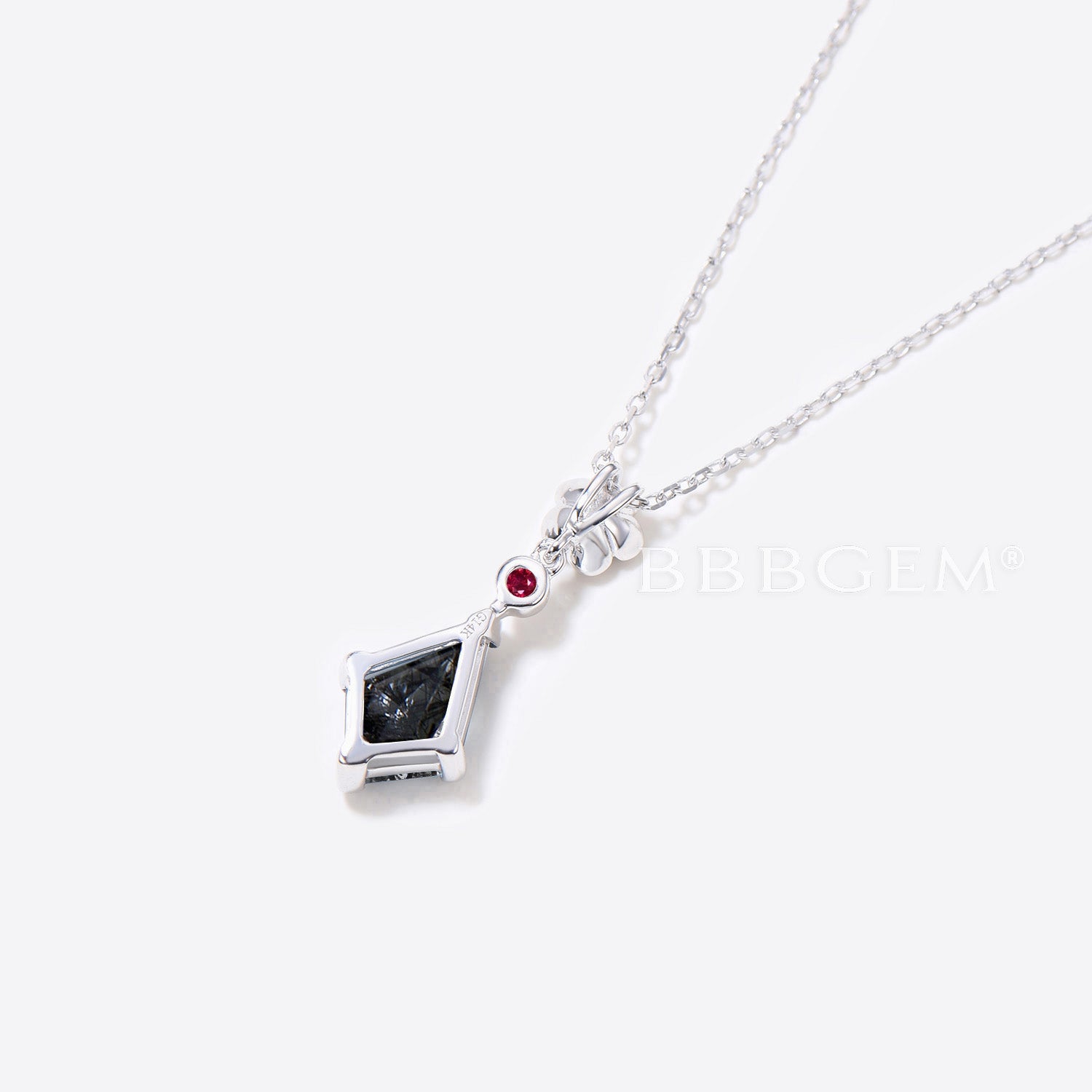 Black Rutilated Quartz Pendant Necklace - Nature Inspired Floral Wedding Jewelry for Women - Perfect for Bridal, Anniversary & Special Occasion Gifts