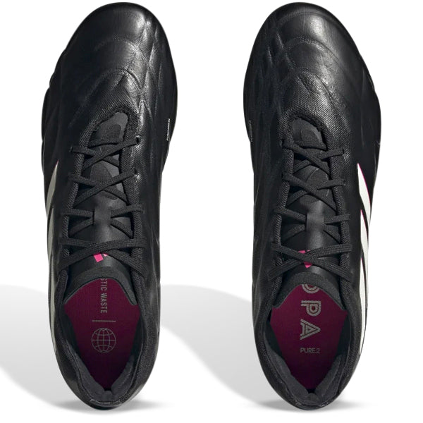 Adidas Copa Pure.2 FG Firm Ground Soccer Cleats for Men - Black/Shock Pink - Lightweight Football Shoes for Enhanced Traction & Comfort - Perfect for Competitive Matches & Training Sessions