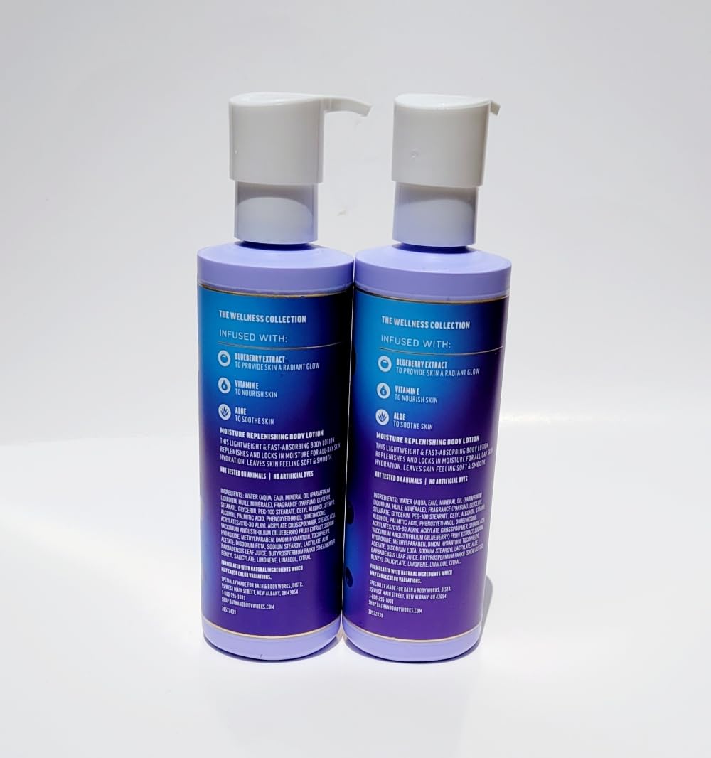 Bath and Body Works Blueberry Extract Body Lotion Set - Moisturizing & Nourishing for Dry Skin - Perfect for Daily Hydration & Relaxing Self-Care Routine