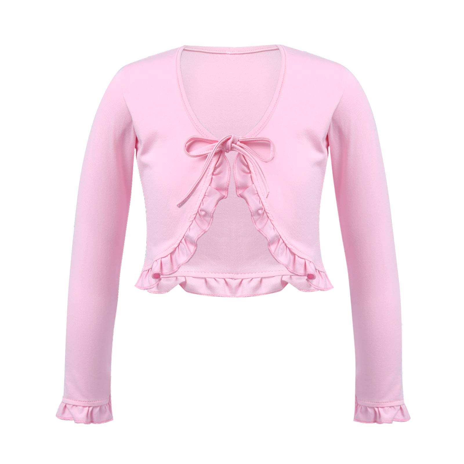 Freebily Girls Ballet Dance Cardigan - Knit Wrap Top, Warm-up Crop Top Coat, V-Neck Bolero Shrug Sweater for Dance Class, Gym & Outerwear | Perfect for Ballet, Yoga & Casual Wear