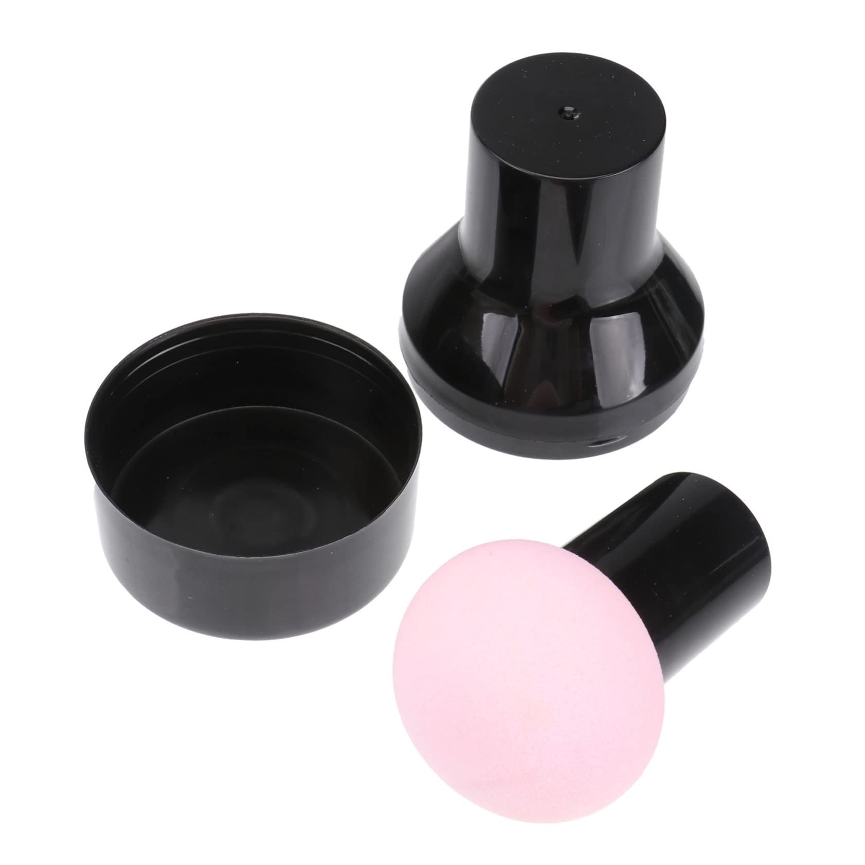 FRCOLOR 3-Piece Cream Foundation Sponge Set - Egg & Mushroom Head Makeup Blenders with Handle for Liquid, Powder & Cream Cosmetics | Perfect for Professional Makeup Application & Travel Beauty Kit