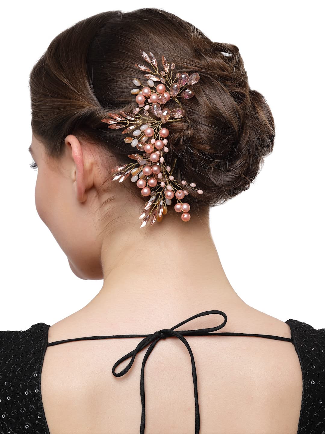 Handmade Pink Medium Size Hair Clip Set - Vogue Hair Accessories, Juda Pin, Bun Pin for Weddings, Parties, and Everyday Elegance