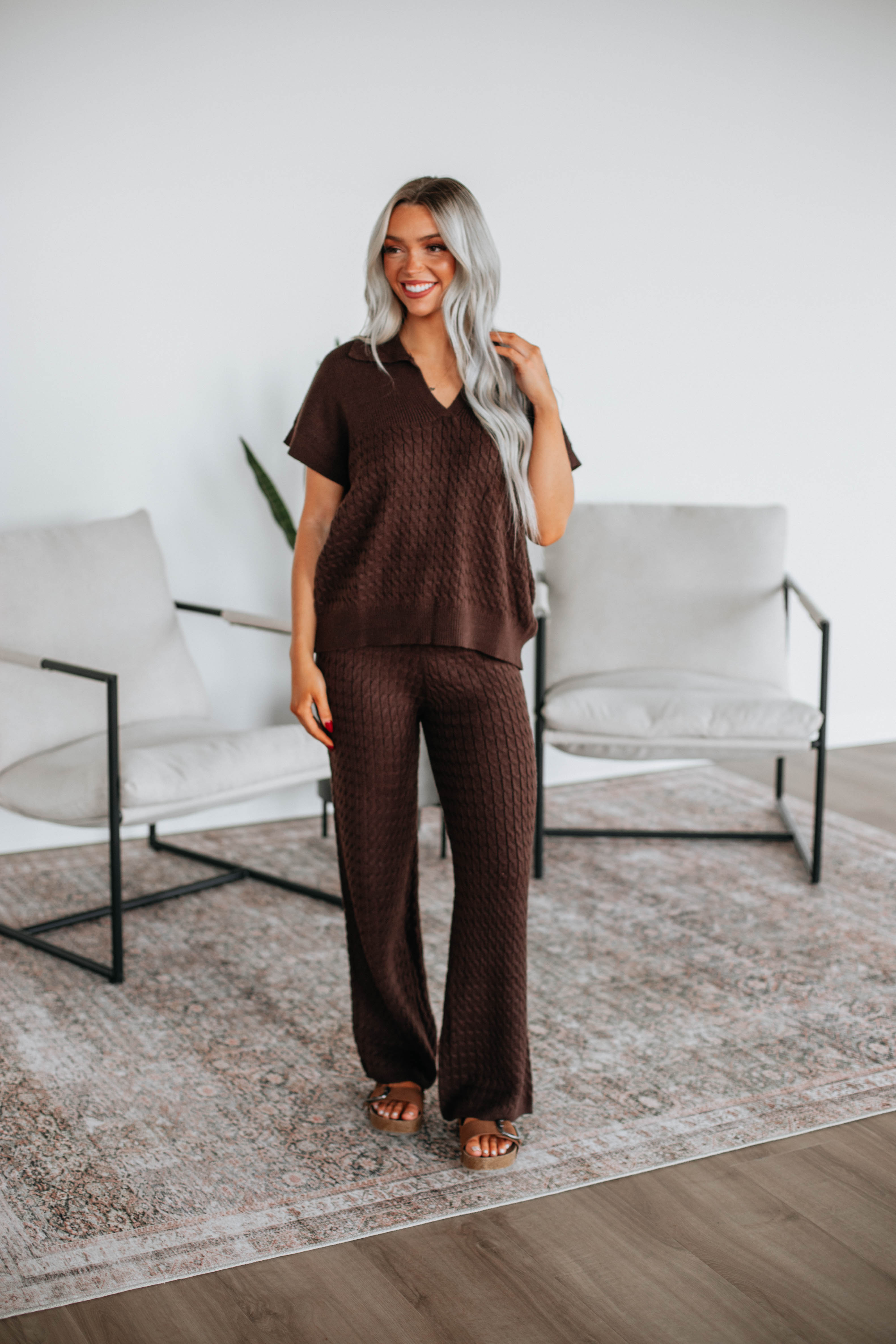 Ellarah Women's Soft Knit Pants - Comfortable Stretchy High Waisted Lounge Pants for Yoga, Travel & Home Wear