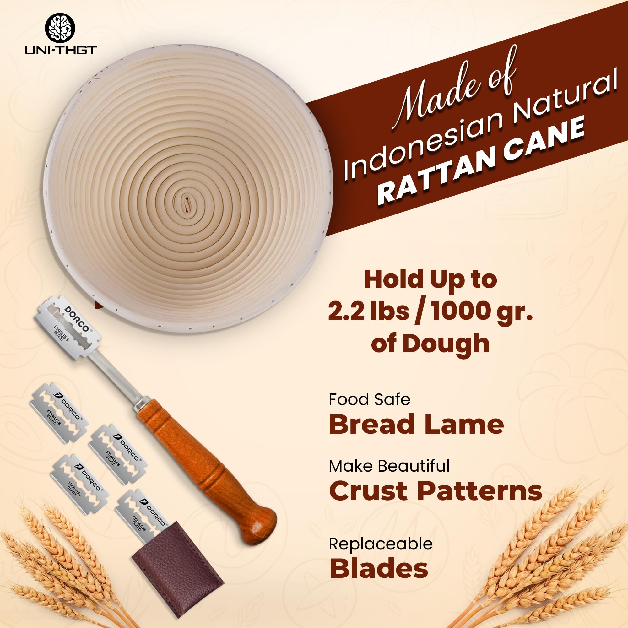 Premium Banneton Bread Proofing Basket Set - 9 & 10 Inch Sourdough Proofing Baskets for Artisan Bread Making - Round & Oval Rattan Bread Bowls with Linen Liners - Perfect for Homemade Sourdough, French Bread & Bakery-Style Loaves - Ideal for Bread Baking Enthusiasts & Professional Bakers