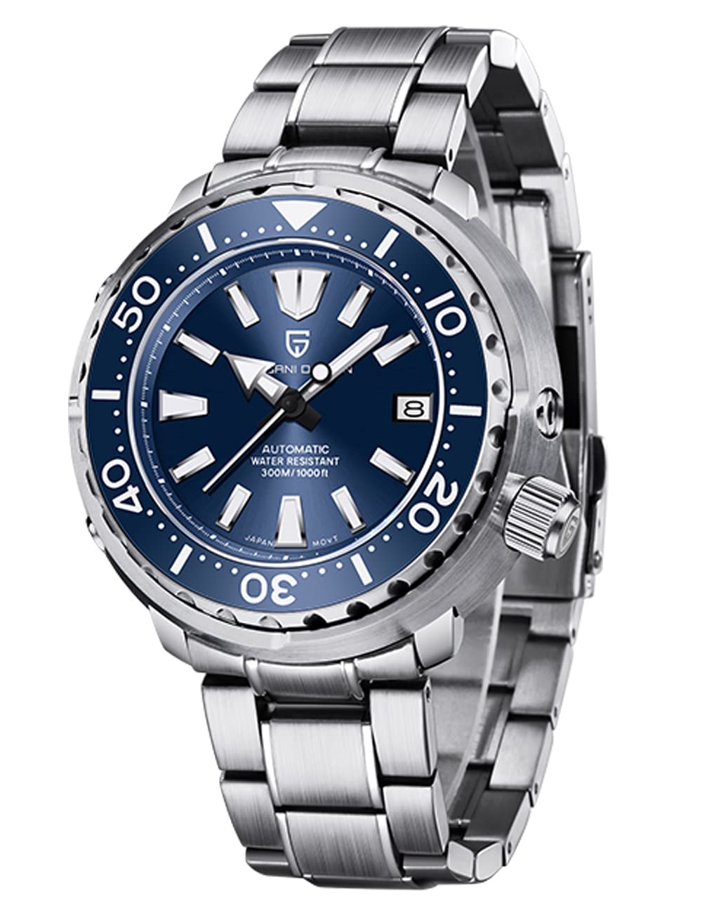 Pagani Design Men's Automatic Mechanical Wristwatch - 300ATM Waterproof Diving Watch with Luminous Markers | Fashion Sports Chronograph for Men | Perfect for Scuba Diving, Swimming & Everyday Wear