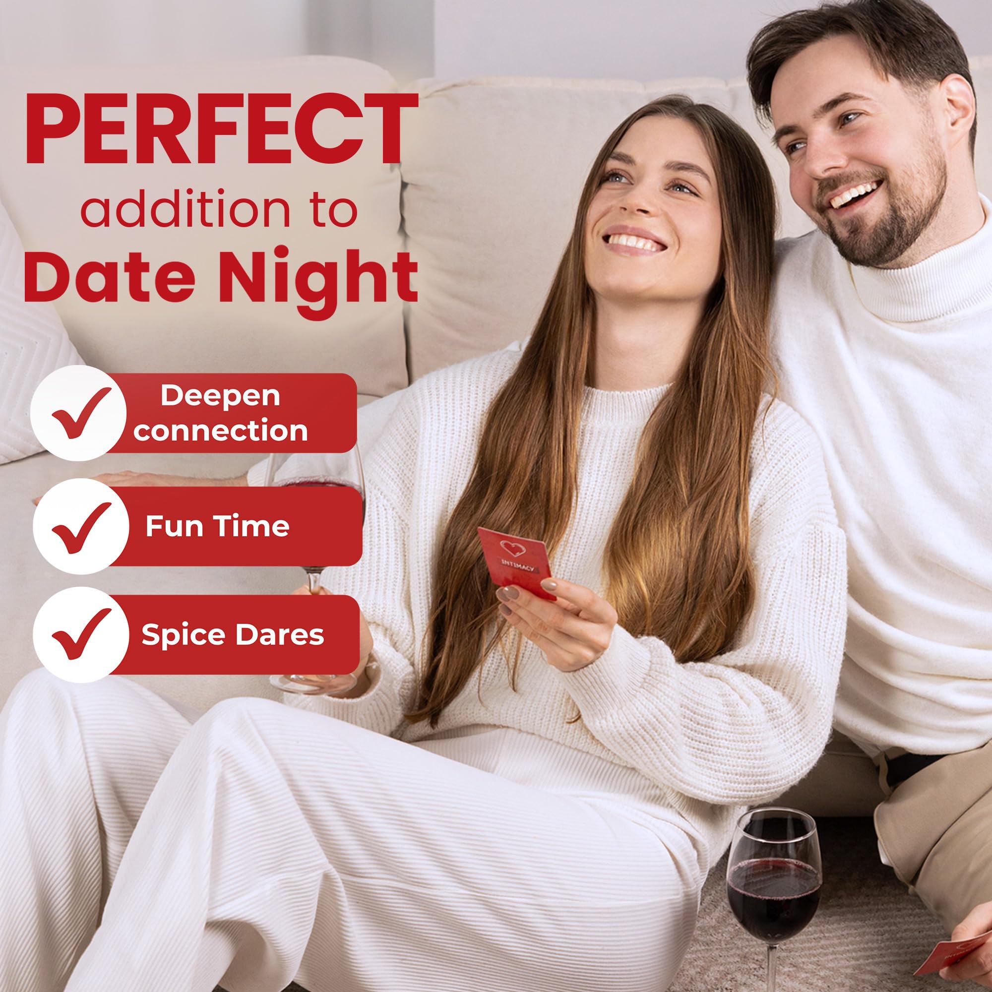 Relationship Building Couples Game: 150 Romantic Questions & Spicy Dares for Date Nights | Fun Couples Card Game with Conversation Starters | Perfect Gift for Anniversaries, Valentine's Day & Newlyweds | Great for Romantic Evenings, Road Trips & Quality Time Together