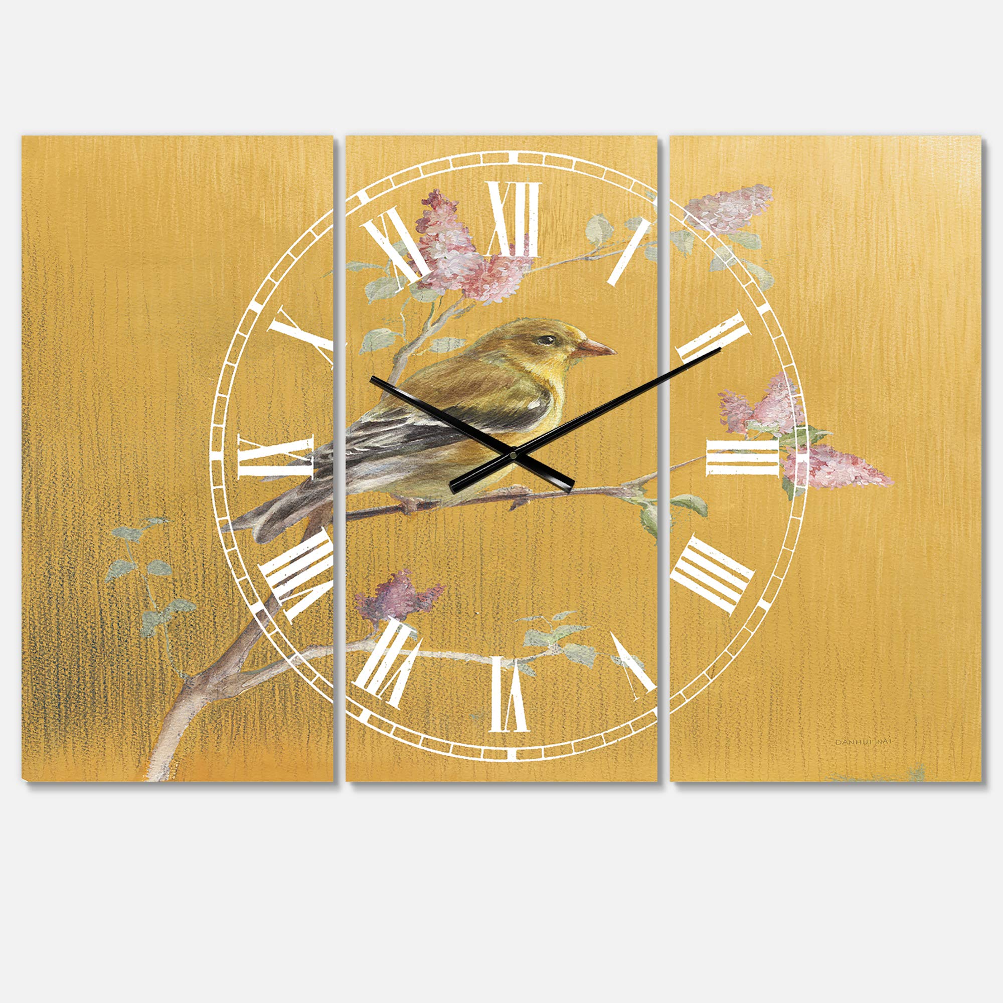 Designart Te Amo Glamorous Round Metal Wall Clock - Elegant Home Decor for Living Room, Bedroom & Office | Perfect for Modern Interior Design & Gift Giving