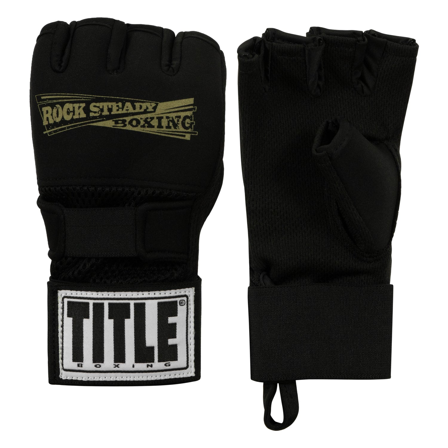 TITLE Boxing Rock Steady Gel Glove Wraps - Hand Wraps for Boxing, MMA & Training - Premium Gel Support for Wrist & Knuckle Protection - Ideal for Punching Bag Workouts & Sparring Sessions