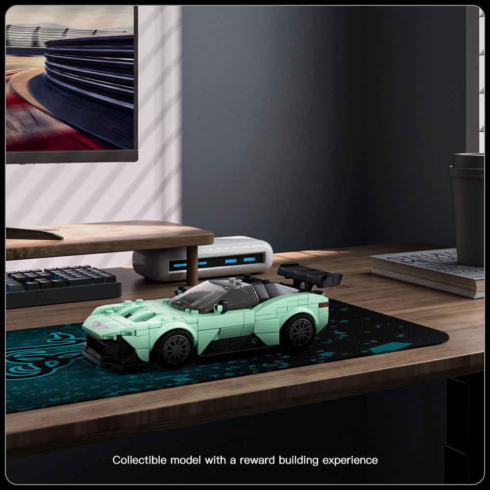 Mould King Speed Champion Car Building Toys with Display Case - 27009 Model Kit (369PCS) for Adults & Kids 8+ | Creative STEM Toy for Racing Enthusiasts | Perfect for Birthday Gifts, Home Decoration & Collector's Display
