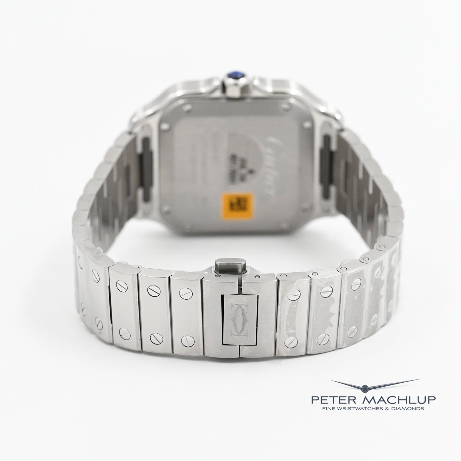 Cartier Santos MM Automatic Watch for Men - Luxury Stainless Steel Timepiece with Date Display - Perfect for Business, Formal Events & Everyday Wear