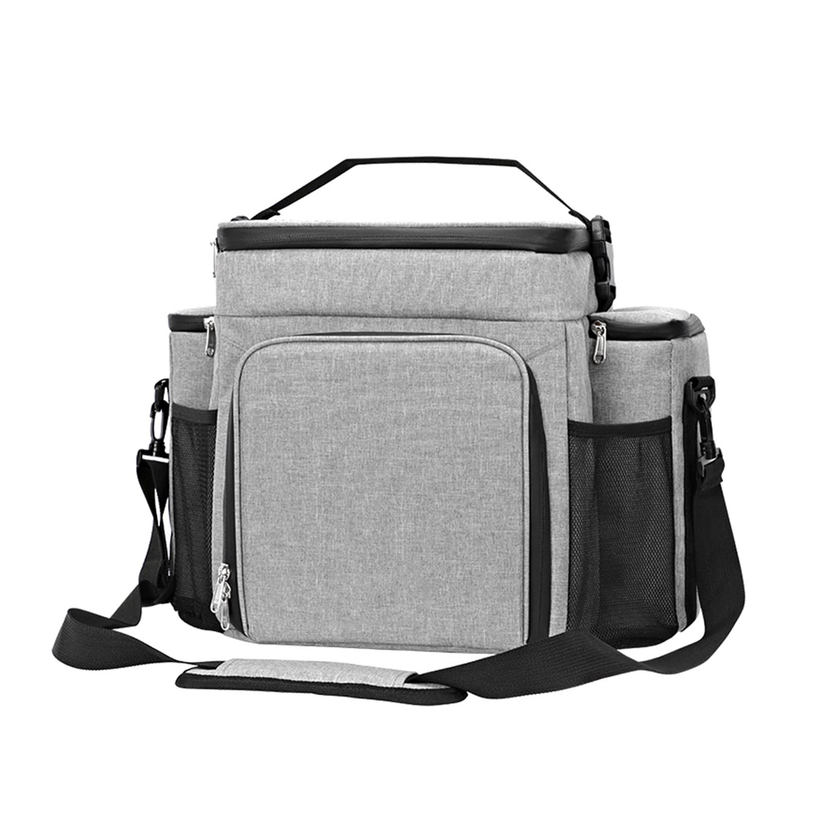 Insulated Picnic Bag for Men & Women - Portable Thermal Lunch Cooler for Work, Wine, Fruits & Outdoor Activities (Gray) - Perfect for Picnics, Camping & Office Lunch Storage