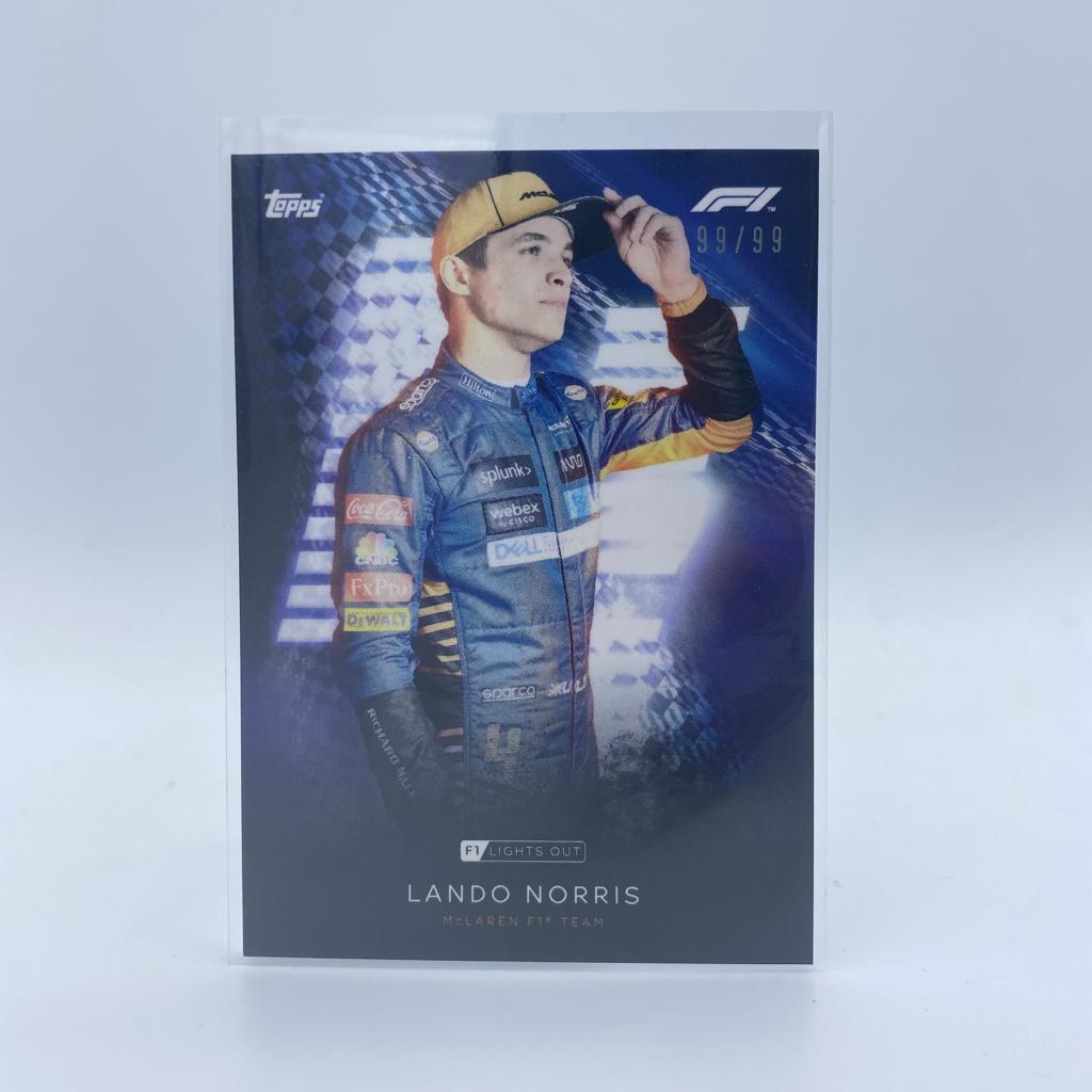 99 Lando Norris F1 Driver Blue Parallel Collectible Card - Perfect for Formula 1 Fans, Racing Memorabilia Collections, and Sports Card Trading