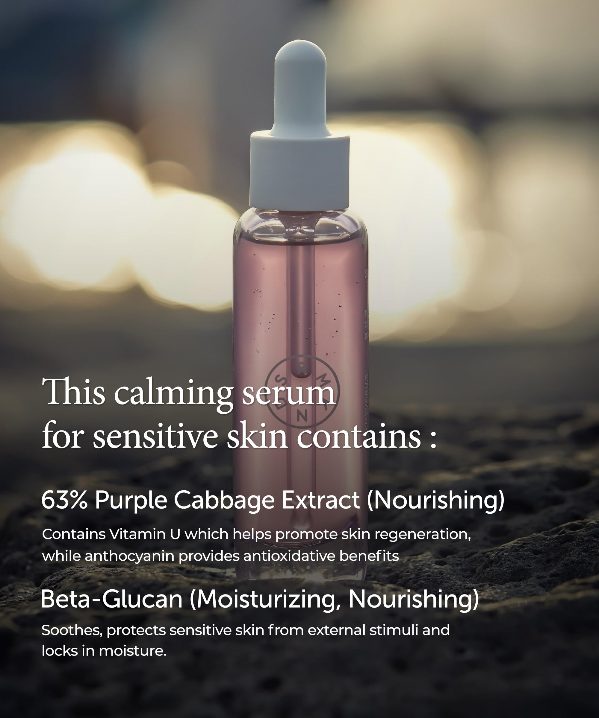 Vitamin C Serum with Sea Buckthorn Oil & Purple Cabbage Extract - Korean Skincare for Brightening & Redness Reduction - Vegan & Cruelty-Free 1.04 fl oz - Perfect for Morning Routine & Sensitive Skin Care