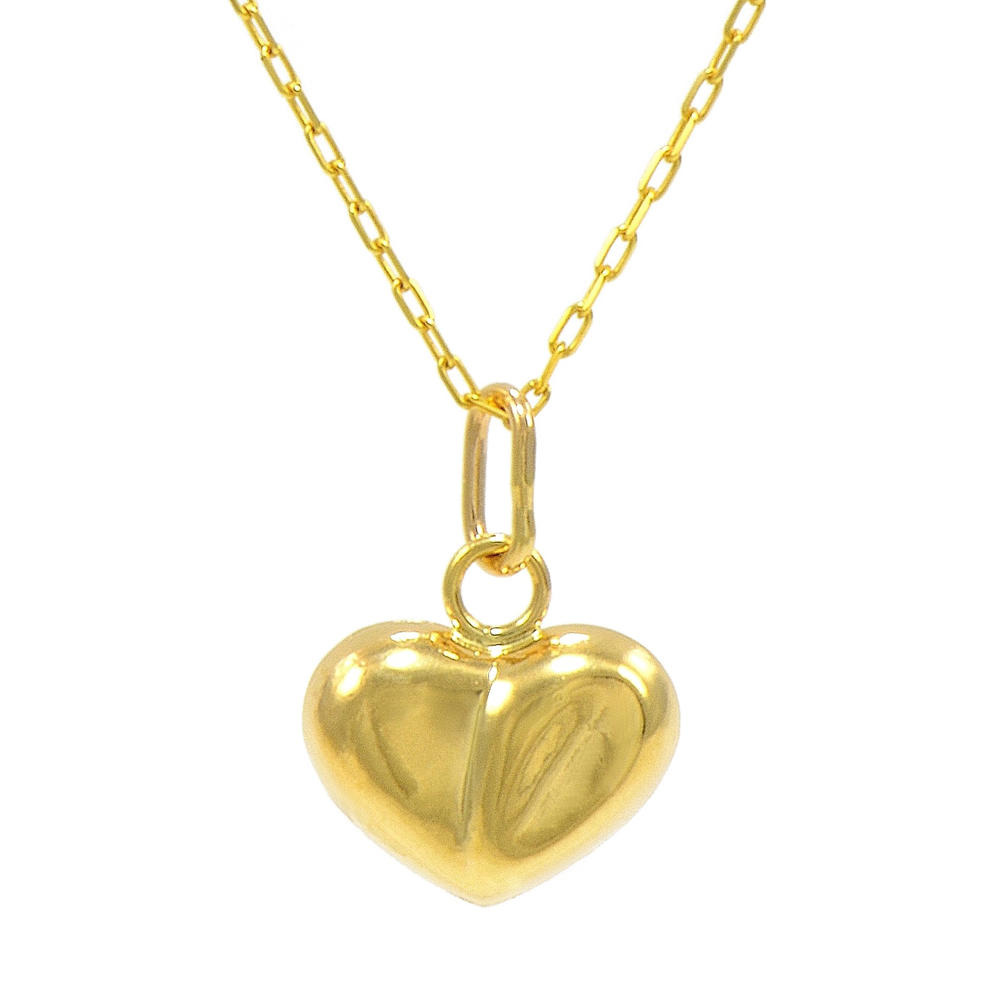 14K Yellow Gold Coffee Heart Pendant Necklace for Women - Dainty Barista Jewelry Gift - Perfect for Coffee Lovers, Baristas & Cafe Enthusiasts