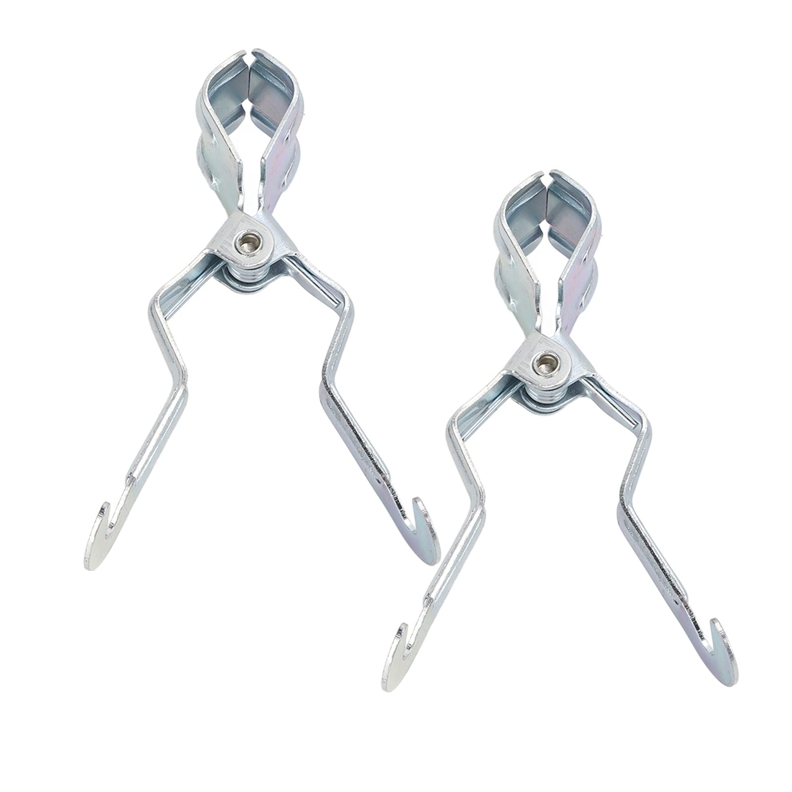 2PCS Stainless Steel Camping Hooks - Heavy Duty Tent Clips for Lanterns & Gear, Multi-Functional Outdoor Hanging Accessories for Camping, Hiking & Backpacking (High Compressive Strength)