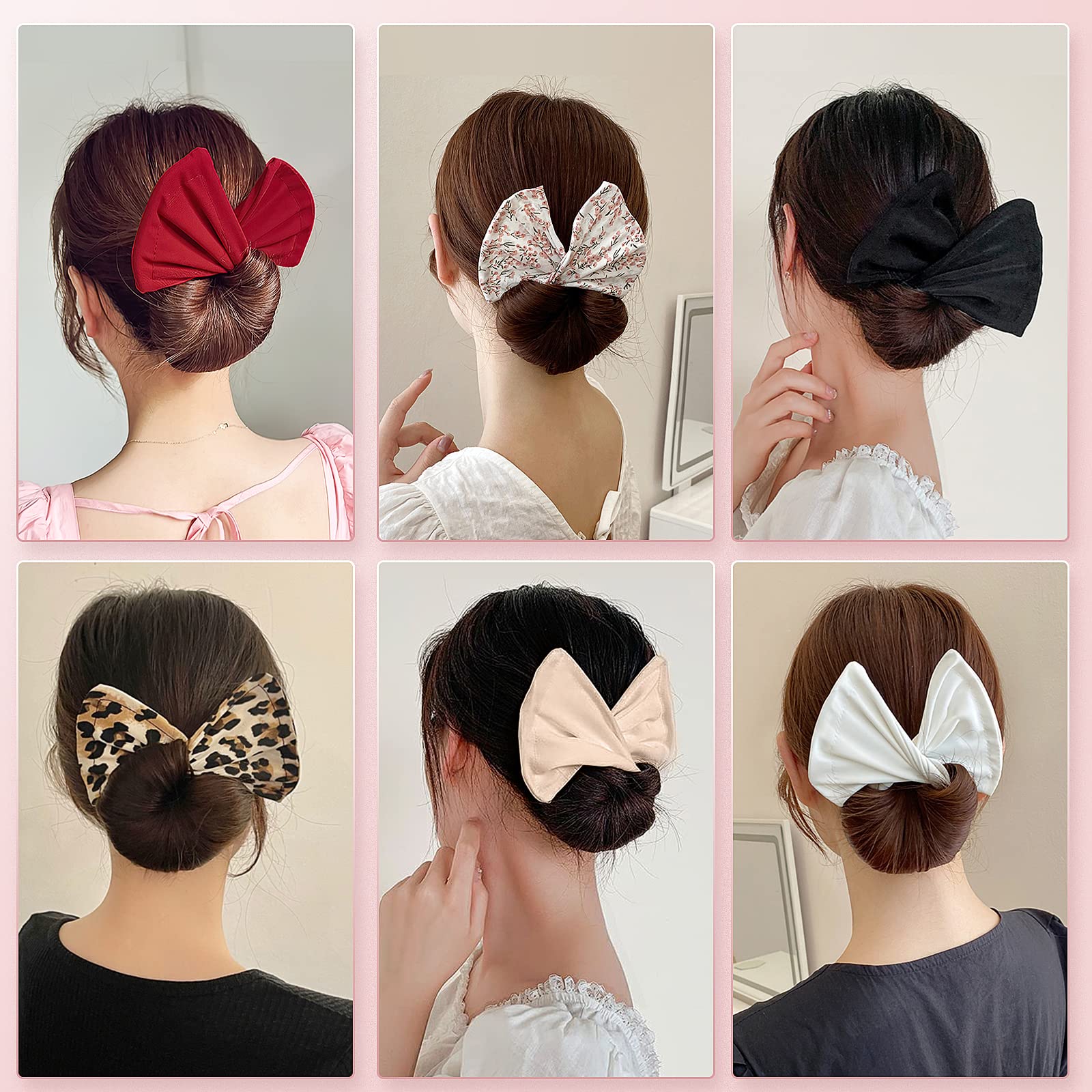 3-Piece Hair Bun Maker Set - Flexible Donut Bun, Twister & Lazy Curler Clips for Women & Girls | French Hairstyle Accessories (Black) | Perfect for Parties, Weddings & Everyday Styling