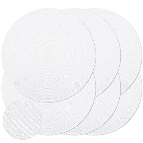 Round White Silver