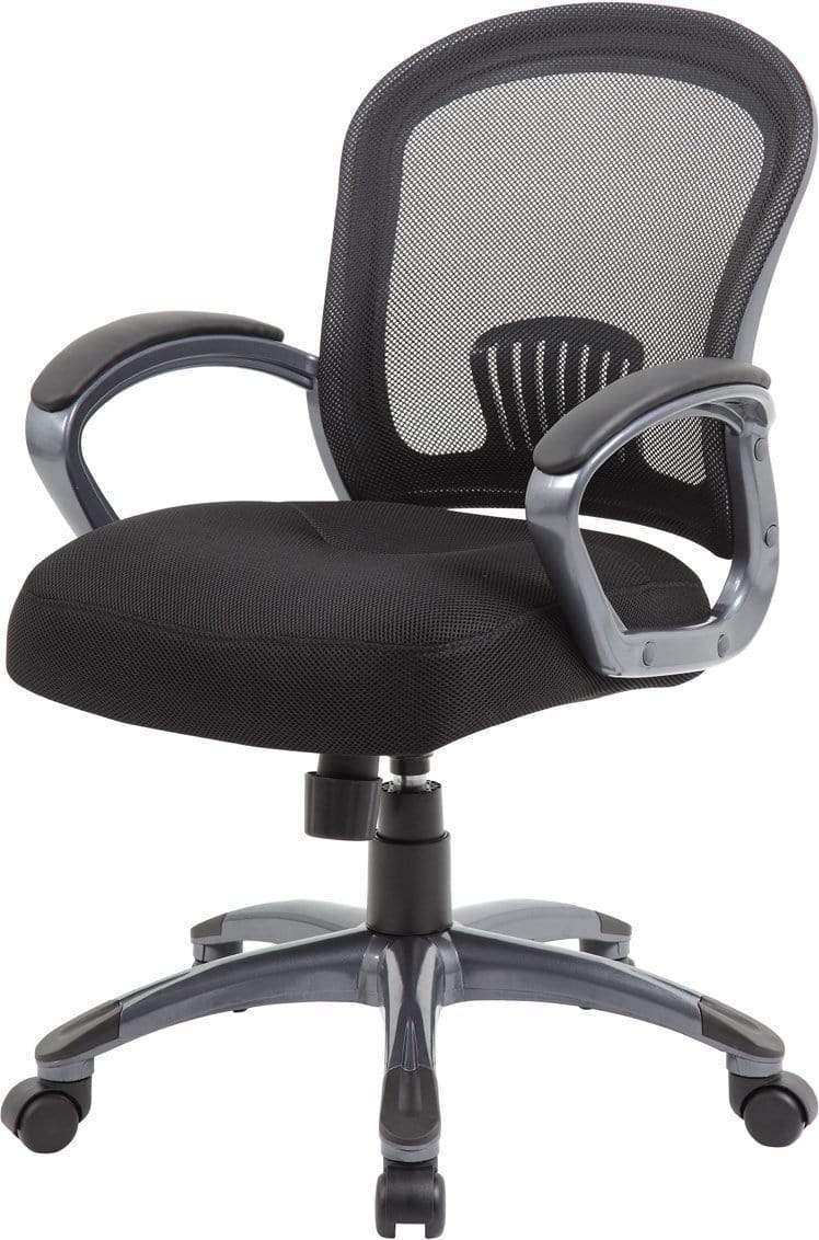 Boss B6256 BK Ergonomic Mesh Task Chair with Mid Back Support - Perfect for Office, Home, and Gaming Use