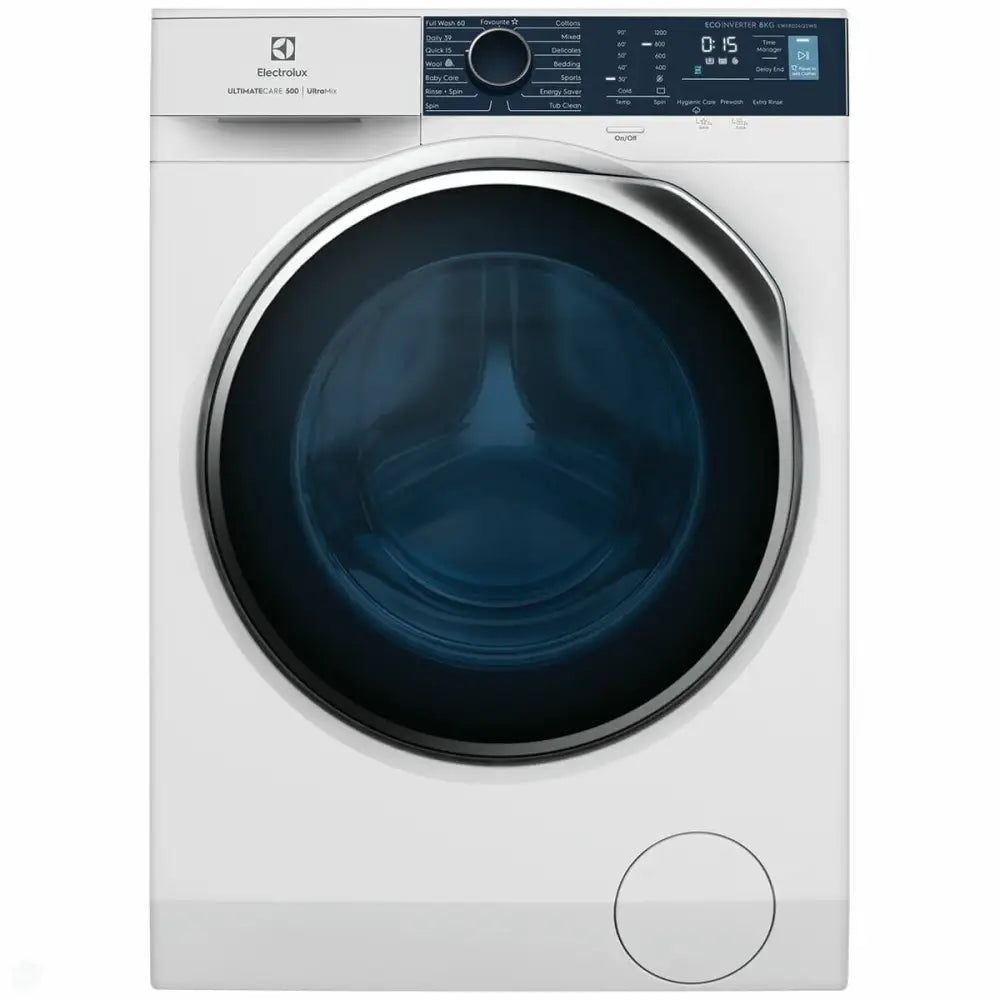 Electrolux EWF8024Q5WB 8kg UltimateCare 500 Front Load Washing Machine with UltraMix Technology - Perfect for Small Apartments and Energy-Efficient Laundry
