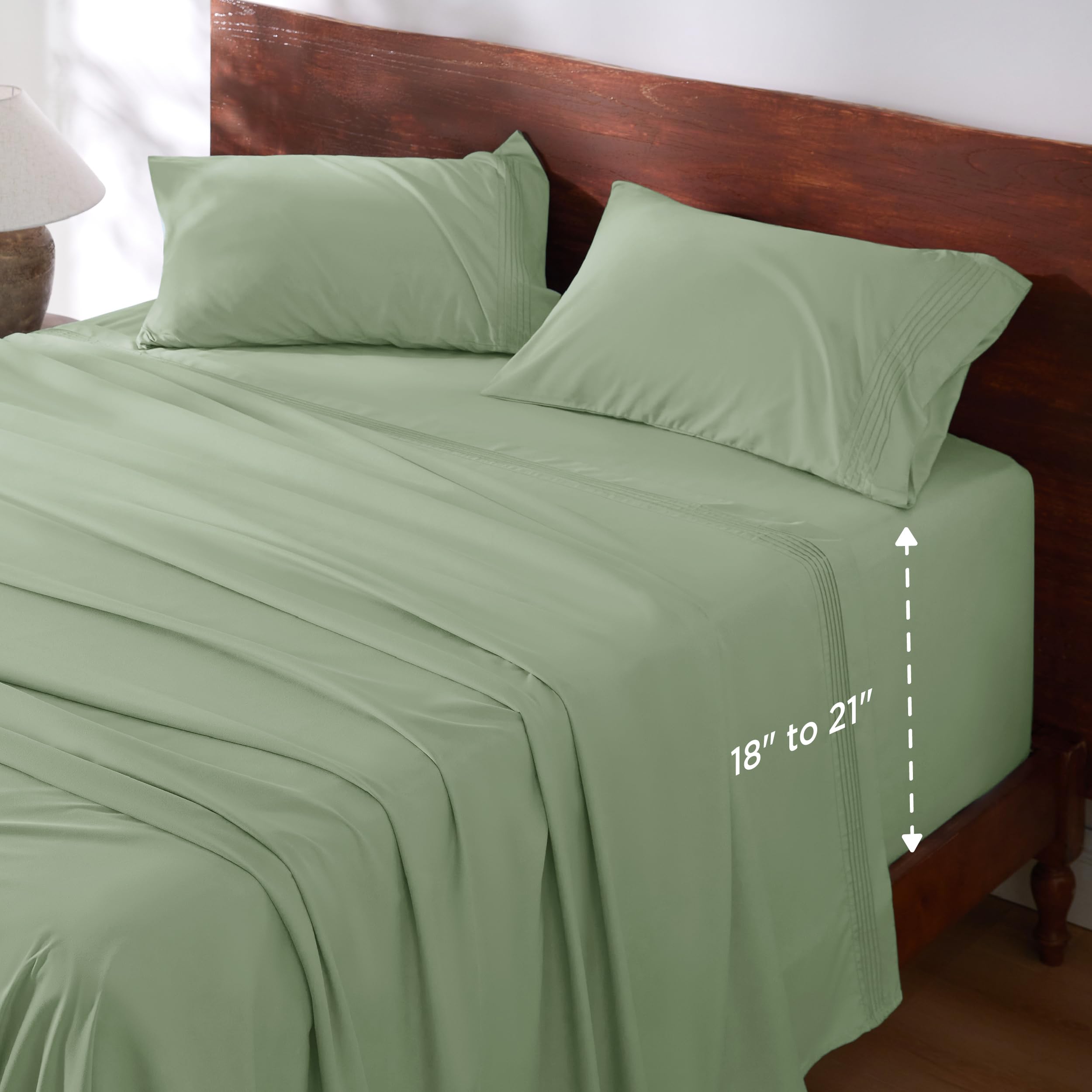 Bedsure GentleSoft Twin XL Sheets Set - Ultra Soft & Breathable Cooling Bedding for Dorm, Deep Pocket Fits Mattress Up to 21