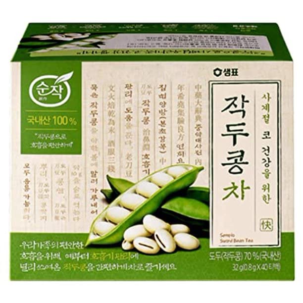 Organic Sword Bean Tea Bags - 40 Count (Pack of 6) | Natural Herbal Tea for Relaxation & Detox | Perfect for Morning Boost or Evening Wind Down