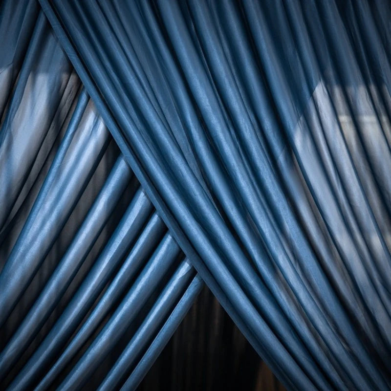 Luxury Silky Semi-Sheer Canopy Bed Curtain - Elegant Sheer Fabric for Romantic Bedroom Decor, Wedding, Nursery & Boho Chic Home Decor