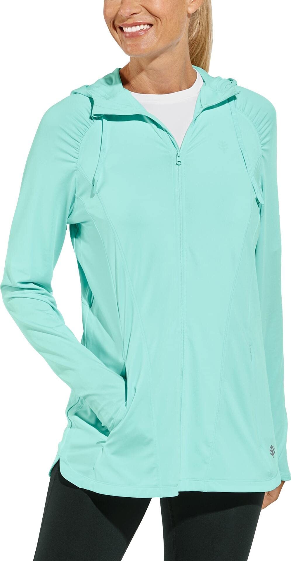 Coolibar UPF 50+ Women's Sun Protective Full Zip Jacket - Lightweight UV Protection for Outdoor Activities, Hiking & Travel