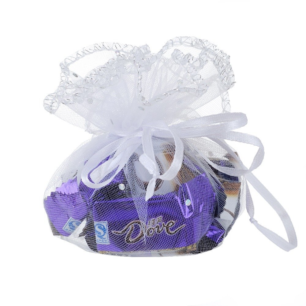 100Pcs White Organza Tulle Drawstring Bags - Round Jewelry Candy Gift Pouches for Wedding, Christmas Party Favors & Special Occasions | Perfect for DIY Crafts, Bridal Shower Gifts & Holiday Decorations