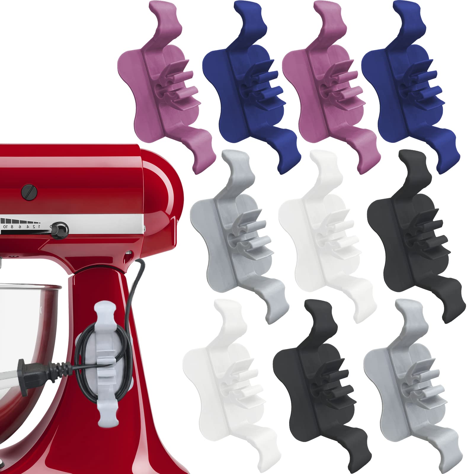 10-Pack Cord Organizer for Kitchen Appliances - Reusable Cable Wraps & Cord Keepers for Air Fryer, Toaster, Mixer - Perfect for Tidy Countertops & Organized Small Appliances