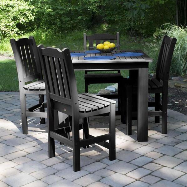Lehigh 5-Piece Square Counter Height Outdoor Dining Set 42 x 42 - Perfect for Patio, Deck, Garden & Backyard Entertaining