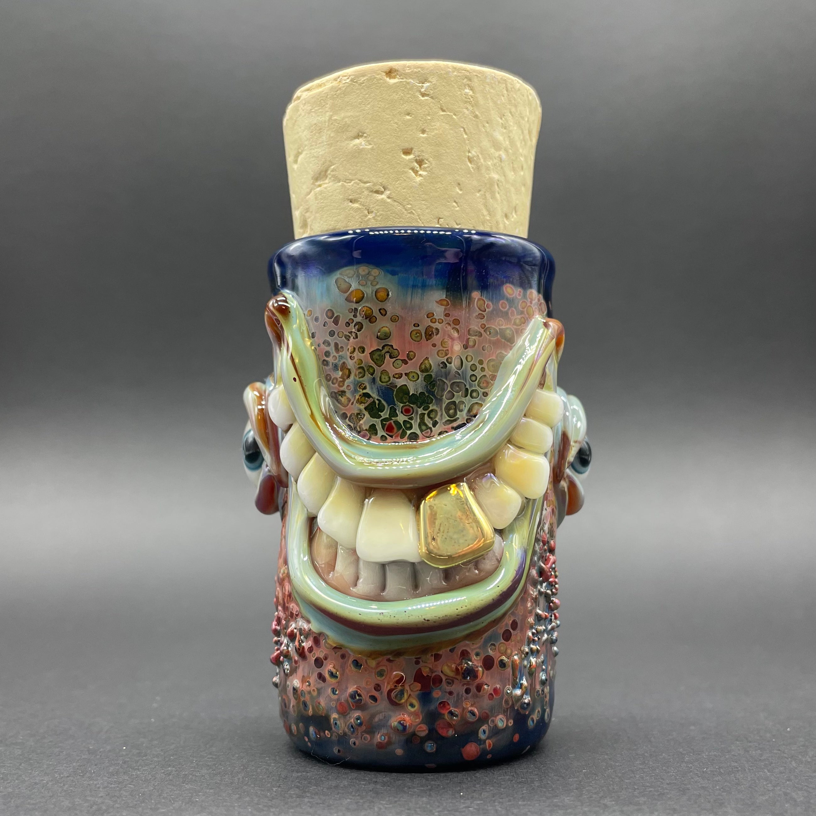 Cyclops Cork Jar with Side Eye Design - Aesthetic Kitchen Storage for Spices, Coffee, Tea & More
