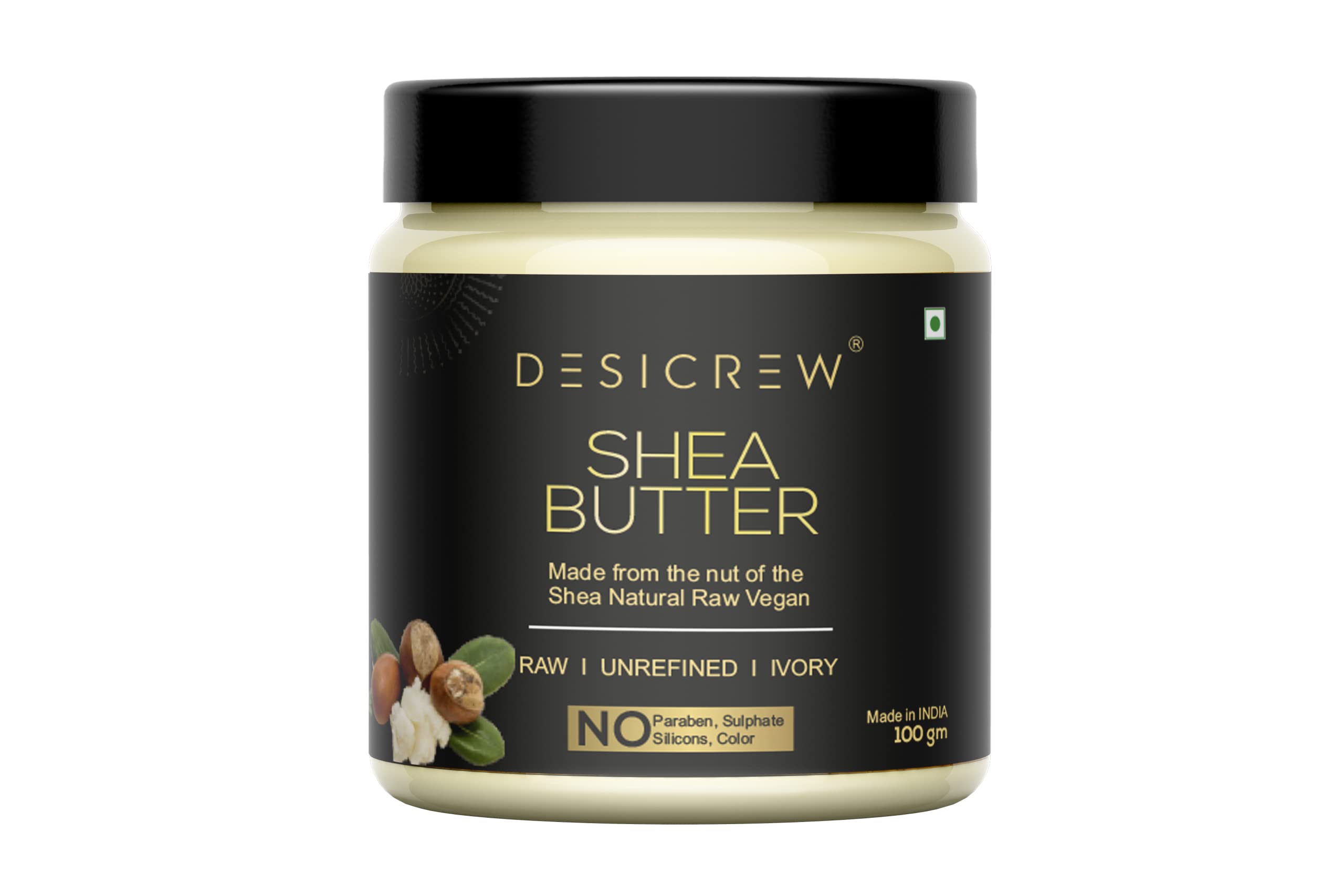 Pure Organic Ivory Shea Butter - Raw, Unrefined, African Origin (100g) | Best for Face, Skin, Body & Lip Care - Natural Moisturizer for Dry Skin, Hair Treatment & DIY Beauty Products