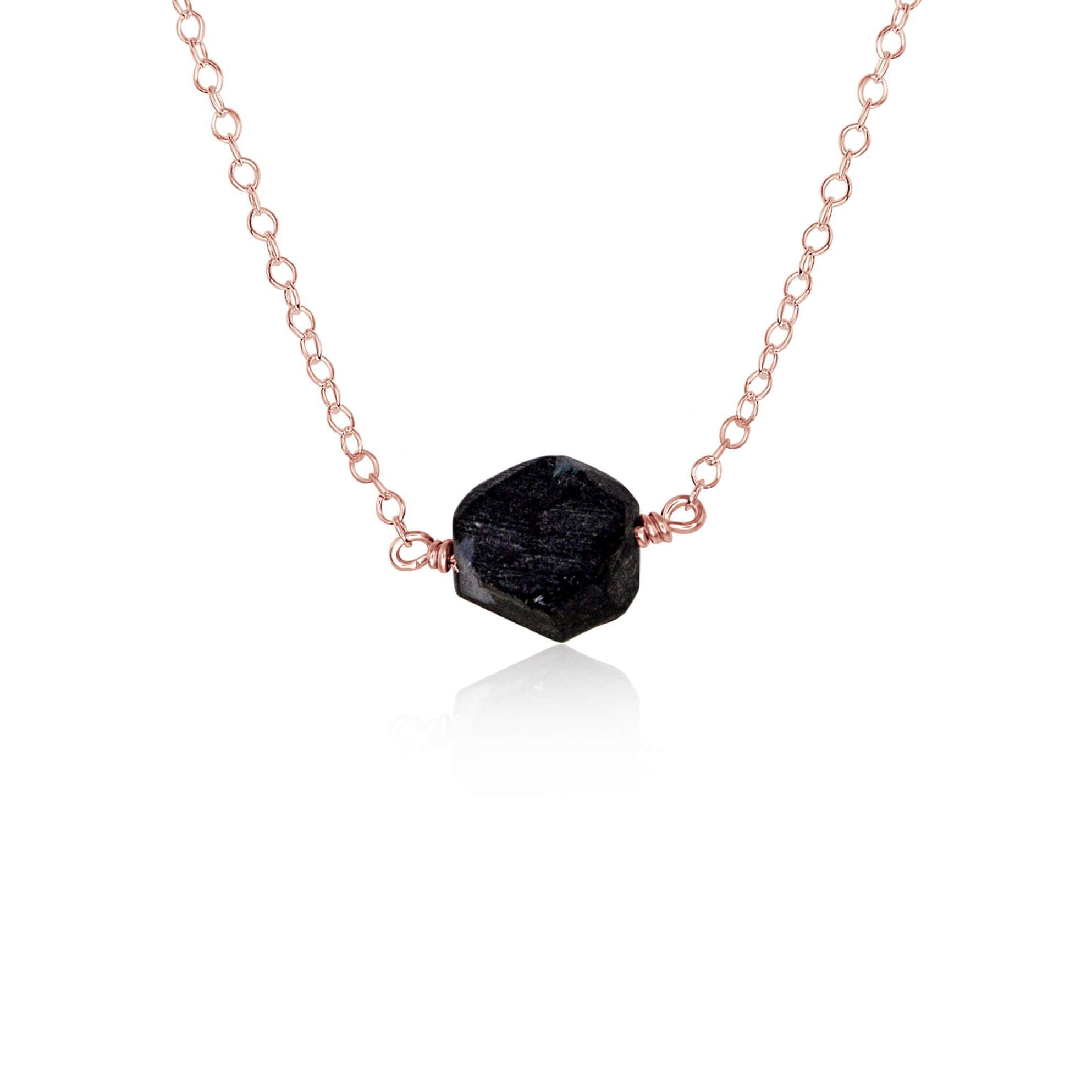 Raw Obsidian Crystal Nugget Necklace - Natural Black Stone Pendant for Women & Men | Perfect for Meditation, Energy Healing & Spiritual Protection Jewelry